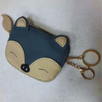 D0130-頭層牛皮狐狸零錢包-現貨:圖片 2