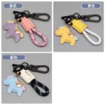 D0181P-高奢馬上有錢頭層牛皮皮革鑰匙圈(7色)-預購:圖片 2